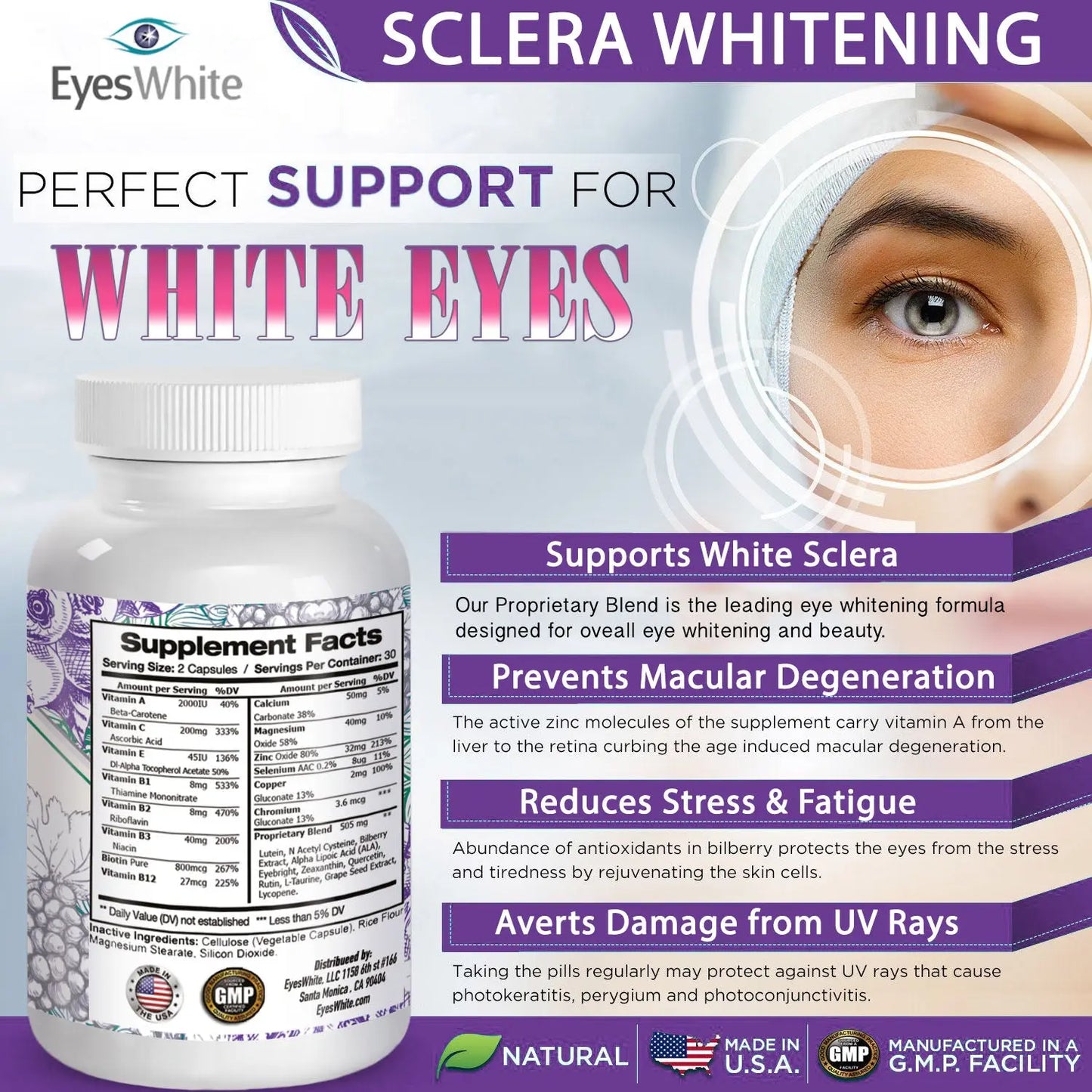 Eyes White Vitamins 1 month SkinnyBeanCo