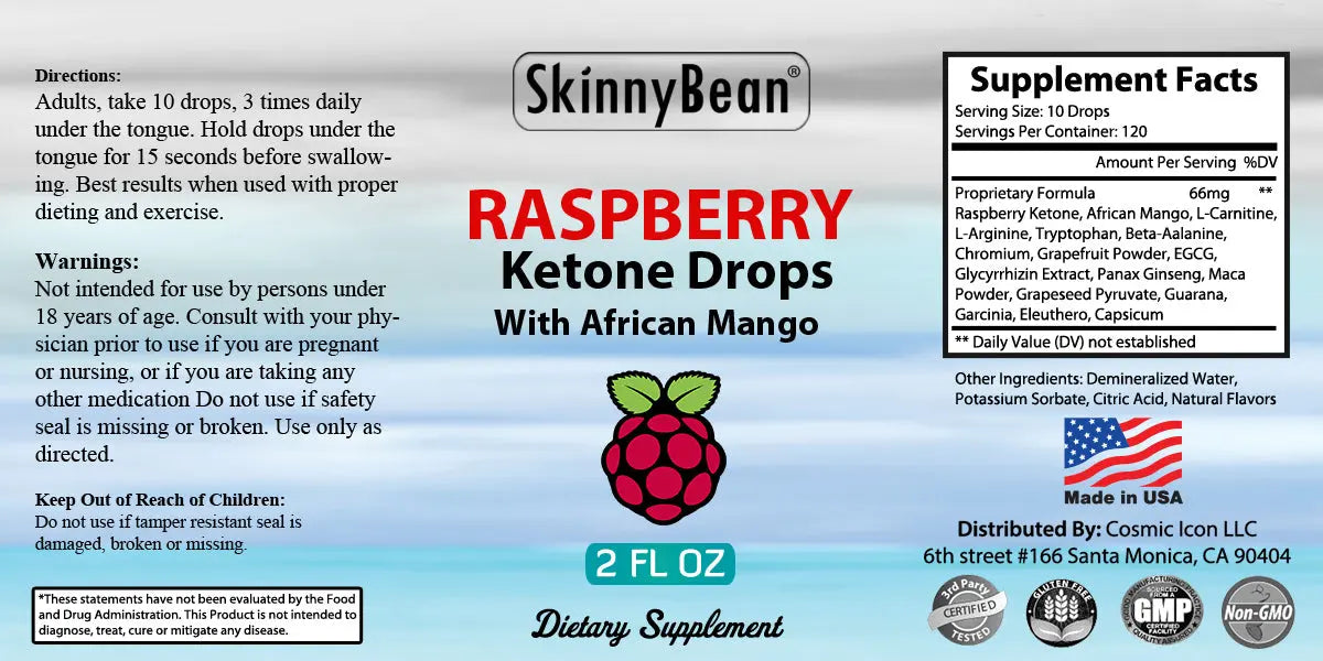 Raspberry Keto Drops Skinny Bean