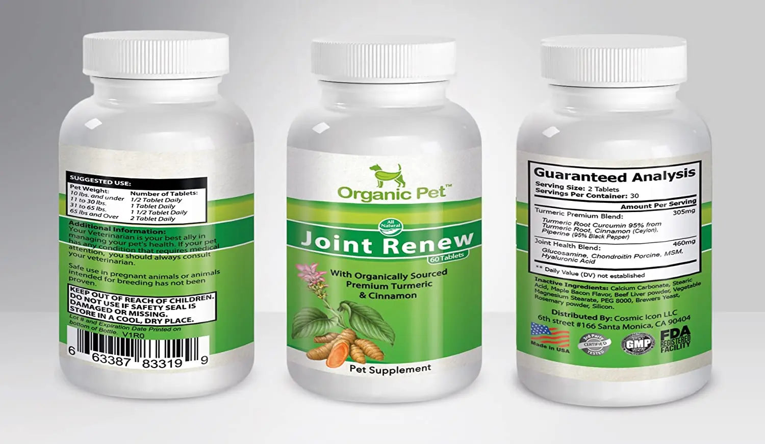 Success Chemistry Organic Pet Supplement For Dogs & Cats - Joint Renew Joint Health